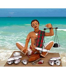 Fish Seller Photo - Unframed Photo Print on Paper