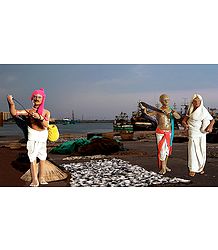 Fishermen Photo - Unframed Photo Print on Paper