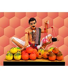 Fruit Seller Photo - Unframed Photo Print on Paper