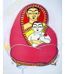 Mother and Child - Photo Print of Jamini Roy Painting