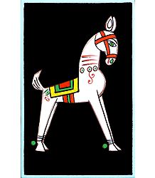 Horse - Photo Print of Jamini Roy Painting