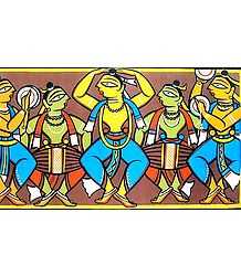 Vaishnavas - Devotees of Krishna - Photo Print of Jamini Roy Painting