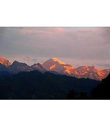 Kangchenjunga at Sunset from Ganesh Tok, Gangtok, India
