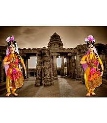Kuchipudi Dancers - Unframed Photo Print on Paper 