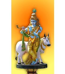 Lord Krishna with Cow