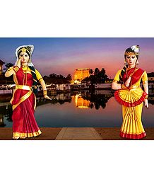 Mohini Attam Dancers - Unframed Photo Print on Paper