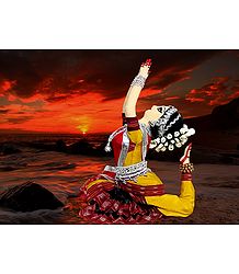 Odissi Dancer Photo- Unframed Photo Print on Paper