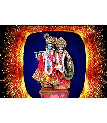 Radha Krishna Photo - Unframed Photo Print on Paper