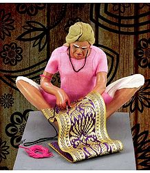Rug Weaver Photo - Unframed Photo Print on Paper