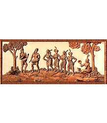 Santhal Dancers of West Bengal - Unframed Photo Print on Paper