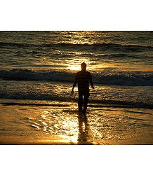 Sunset at Allepey Beach - Kerala, India
