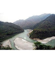 Confluence of River Tista and Rangpo - East Sikkim, India
