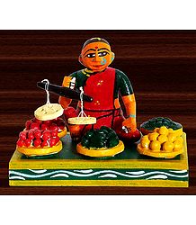 Woman Vegetable Seller Photo - Unframed Photo Print on Paper