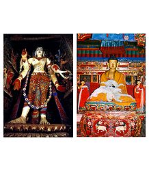 Buddha and Avalokiteshvara - Set of 2 Postcards