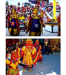 Chaams Festival at Spituk, Ladakh - Set of 2 Postcards