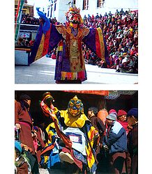 Chaams Festival at Spituk, Ladakh - Set of 2 Postcards