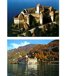 Chateau de Chillon, Montreaux, Switzerland - Set of 2 Postcards