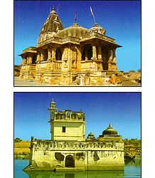 Kalika Temple and Padmini Palace, Chittorgarh - Set of 2 Postcards
