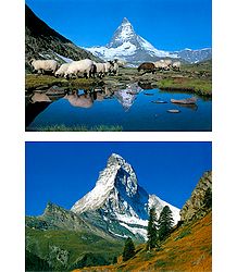 Matterhorn Views, Switzerland - Set of 2 Postcards