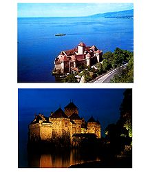 Le Chateau de Chillon, Switzerland - Set of 2 Postcards, Switzerland - Set of 2 Postcards