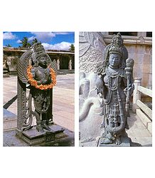 Garuda and Dwarpalaka of Gomateshwara - Set of 2 Poscards