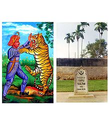 Tipu Sultan and His Grave - Set of 2 Postcards