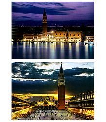 Piazza San Marco in Venice, Italy - Set of 2 Postcards