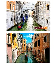 Bridge of Sighs, Venice, Italy - Set of 2 Postcards