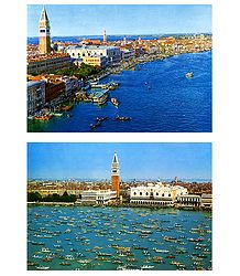 Grand Canal, Venice, Italy - Set of 2 Postcards
