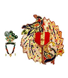 Multicolor Dress and Accessories for 4 Inches Bal Gopal Idol