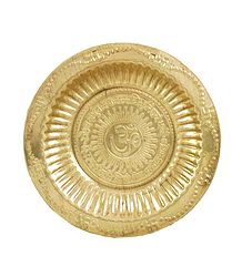 Brass Om Puja Thali