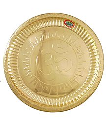 Brass Om Puja Thali