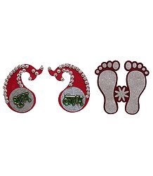 Shubh Labh and Charan Sticker