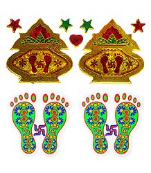 2 Pairs of Kalash and Charan Sticker