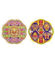 Set of 2 Multicolor Rangoli Stickers