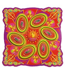 Colorful Paisley Print on Paper Sticker
