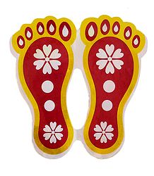 Red Paper Lakshmi Charan Sticker