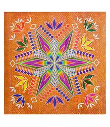 Geometrical Design on Glazed Paper Sticker