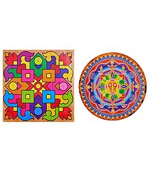 Pair of Rangoli Stickers