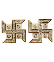 Set of 2 Acrylic Swastika Stickers