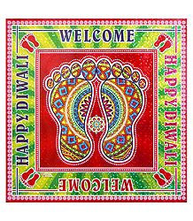 Welcome Print on Glazed Paper Sticker