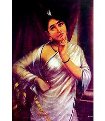 Reverie - Portrait of Keralite Lady Day Dreaming