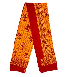 Saffron Angavastra with Mahakal Print 