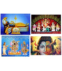 Hindu Deities - Set of 4 Posters