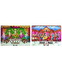 Radha Krishna,Pancha Gosain - Set of 2 Posters