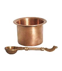 Copper Container for Charanamrita