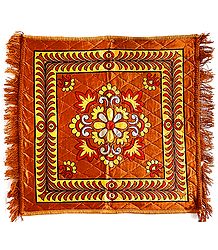 Dark Yellow Velvet Ritual Carpet Mat