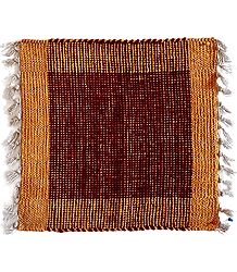 Yellow with Red Velvet Ritual Carpet Mat