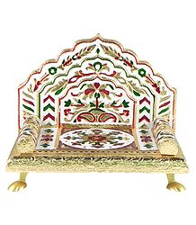 Meenakari Flower Design Throne for Deity