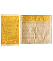 Yellow Bomkai Orissa Silk Saree with Border and Pallu
